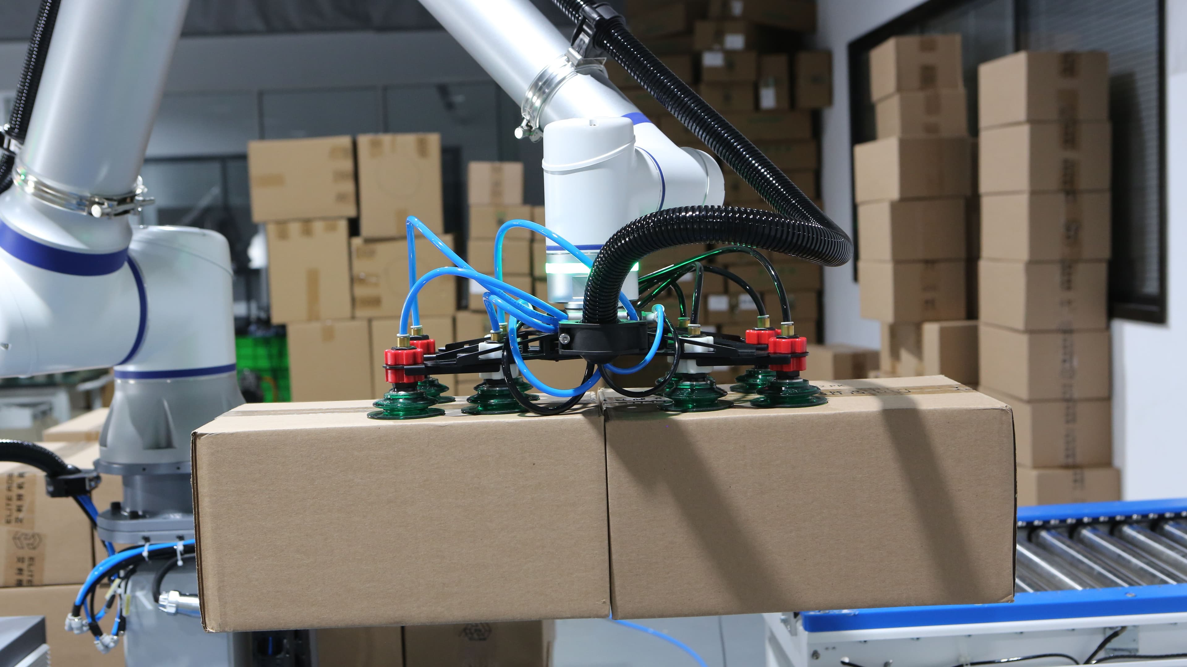 Automate your end of line palletising with a Elite Robots CPF10-CS620 palletiser station